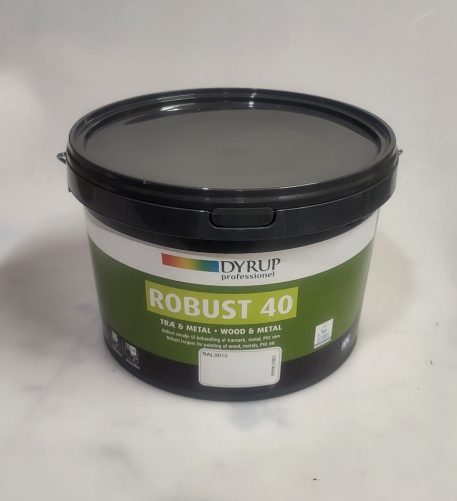 Dyrup robust acryl 40 maling (Træ & Metal). Panelmaling, træmaling og radiator.