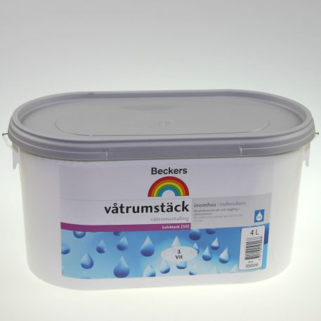 Beckers vådrumsmaling, slutmaling, benyttes i vådrum og fugtige rum