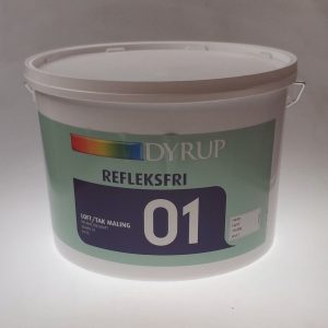 DYRUP refleksfri loftmaling glans 01. Hvid eller Lys råhvid - Indeklimavenlig