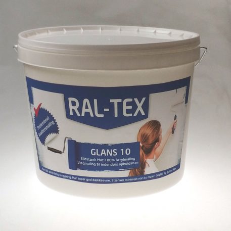 RAL-TEX vægmaling glans 10 vælg mellem 3 farver. Til køkken og vaskrum.